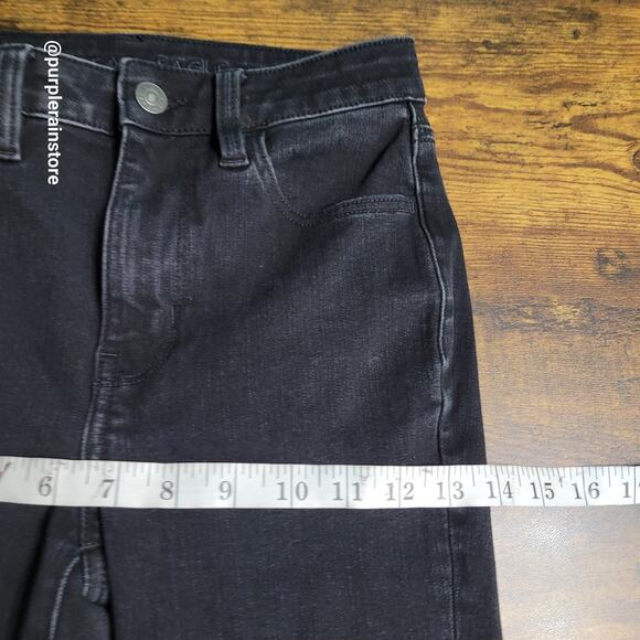 American Eagle Jeans 4 S Jegging Super Hi Rise 360 Next Level Stretch Black Wash - Picture 8 of 12